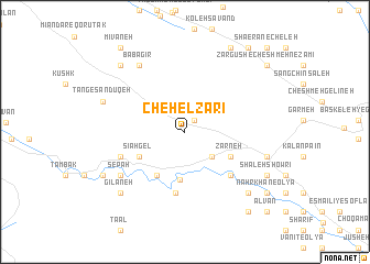 map of Chehel Zarī