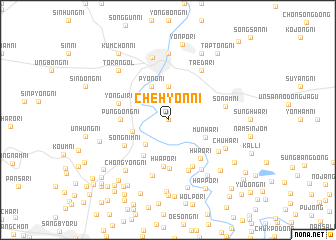 map of Chehyŏn-ni