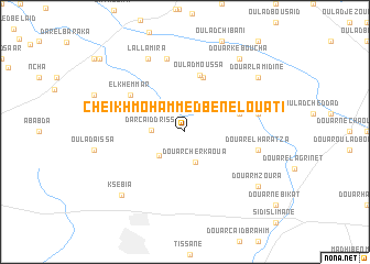 map of Cheïkh Mohammed Ben el Ouati