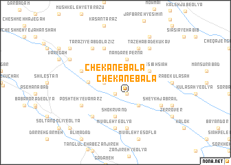 map of Chekān-e Bālā