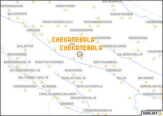 map of Chekān-e Bālā