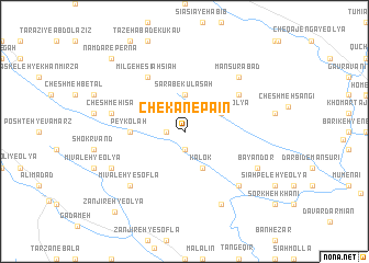map of Chekān-e Pā\