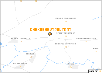 map of Chekashëvy Polyany