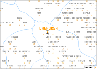 map of Chʼekʼorsa