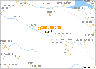 map of Cheleh Gāh