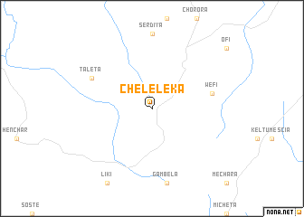 map of Chʼelelekʼa