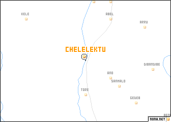 map of Chʼelelekʼtu