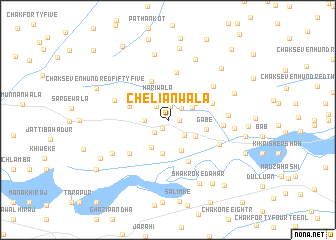 map of Cheliānwāla