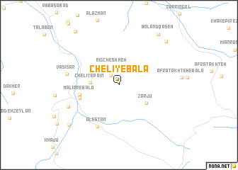 map of Chelī-ye Bālā