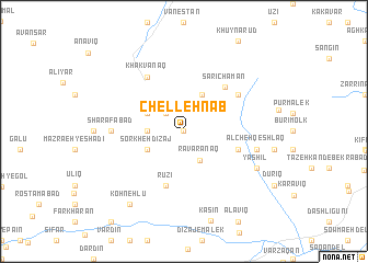 map of Chelleh Nāb