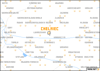 map of Chełmiec