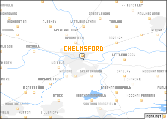 map of Chelmsford