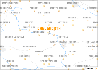 map of Chelsworth