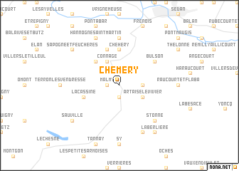 map of Chémery