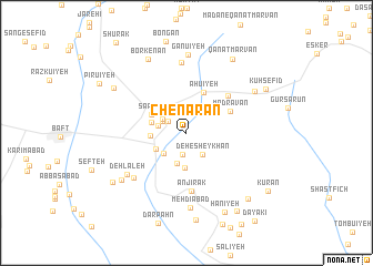 map of Chenārān