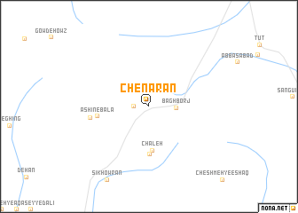 map of Chenārān