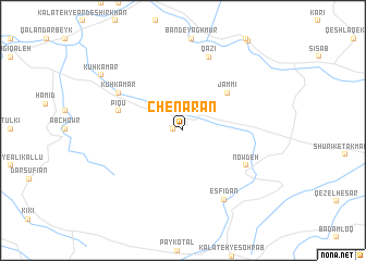 map of Chenārān