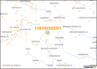 map of Chenār-e Gerīt