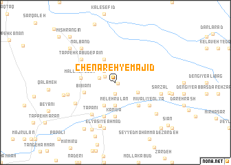 map of Chenāreh-ye Majīd