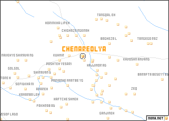 map of Chenār-e ‘Olyā