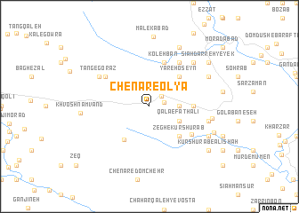 map of Chenār-e ‘Olyā