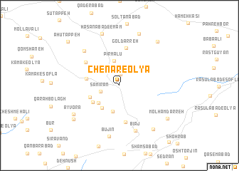 map of Chenār-e ‘Olyā