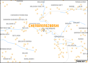 map of Chenār-e Rāzbāshī