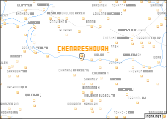 map of Chenār-e Shovah