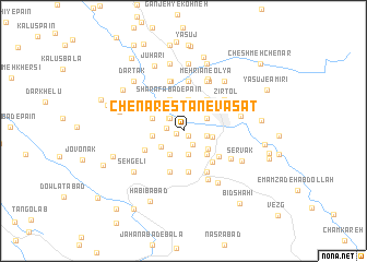 map of Chenārestān-e Vasaţ