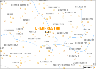 map of Chenārestān