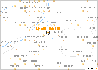 map of Chenārestān