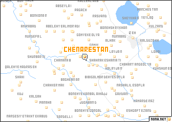 map of Chenārestān