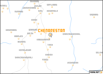 map of Chenārestān