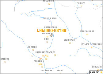 map of Chenār Fāryāb