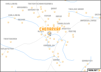 map of Chenārkaf