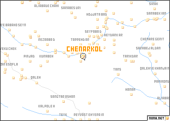 map of Chenār Kol