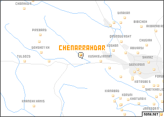 map of Chenār Rāhdār