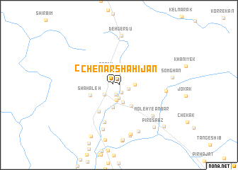 map of Chenār Shāhījān