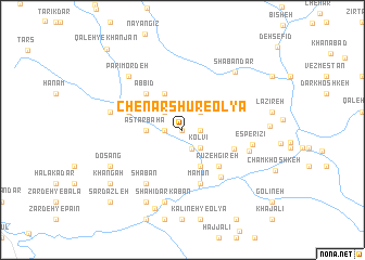 map of Chenār Shūr-e ‘Olyā