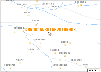 map of Chenār Sūkhteh va Toshak