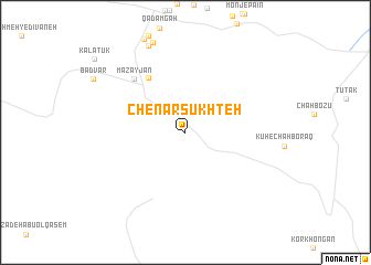 map of Chenār Sūkhteh