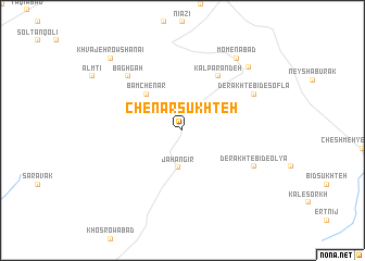 map of Chenār Sūkhteh