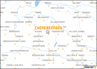 map of Chêne-Bernard