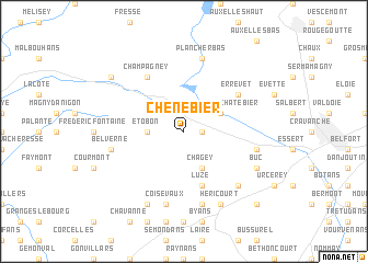 map of Chenebier