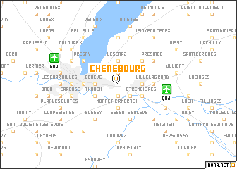 map of Chêne-Bourg