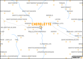 map of Chénelette