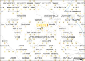 map of Chenet