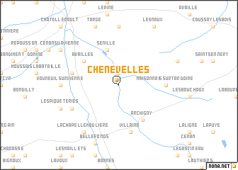 map of Chenevelles