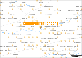 map of Chenevrey-et-Morogne