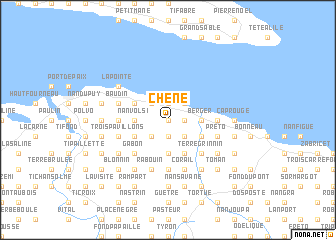 map of Chêne